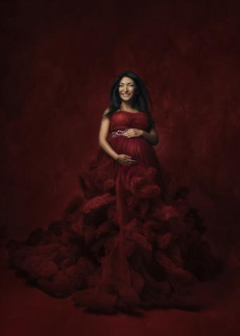 Schwangerschaftskleid für Fotoshooting